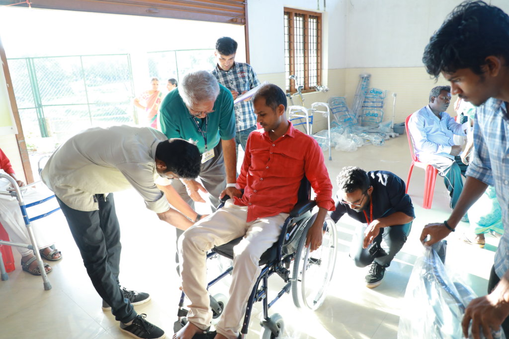 Mobility aids handed over to physically disabled beneficiaries under a CSR empowerment programme