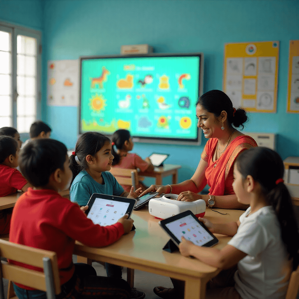 Anganwadi centre infrastructure and learning materials supplied under a CSR project